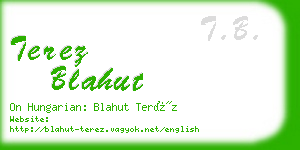 terez blahut business card